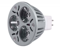 Žárovka LED MR16, 3x1W, teplá bílá, 12V/3W