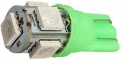 Žárovka LED T10 12V/1W zelená