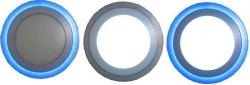 Nouzové a podhledové světlo LED 230V/15W, modré/bílé, kruhové