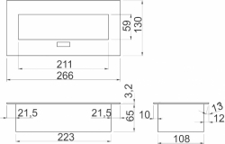 Stolní vícezásuvkový modul 3x230V GTV, hliník