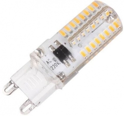 LED žárovka G9, 64x SMD3014, 230V/2,5W, studená bílá