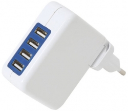 Napáječ, síťový adaptér USB 4x 5V/ 2,1A