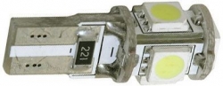 Žárovka LED T10 12V/3W ,bílá, CAN-BUS, 5xSMD5050