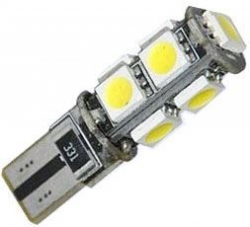 Žárovka LED T10 12V/2,3W, bílá, CAN BUS, 9xSMD5050