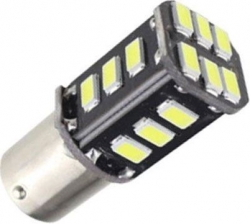 Žárovka LED Ba15S 12V /3,5W, bílá, CANBUS, 18xSMD5730