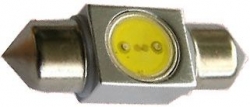 Žárovka LED SV8,5-8 sufit 31mm 12V/1W bílá