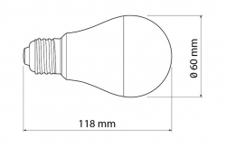 LED žárovka GTV, 230V/10W E27, teplá bílá