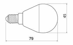 LED žárovka E14, 230V/4W, teplá bílá