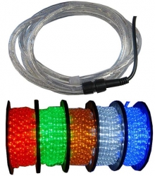 Světelný LED kabel žlutý, průměr 13mm