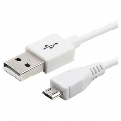 Kabel USB 2.0 konektor USB A / MICRO USB 1m bílý