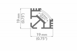 Alu profil TAN-C5 pro LED pásek 8-10mm, anodizovaný