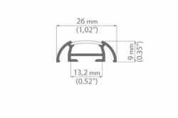 Alu profil TOST pro LED pásek 8-10mm, anodizovaný
