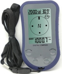 Digitální kompas WS110 s výškoměrem, teploměrem a hodinami