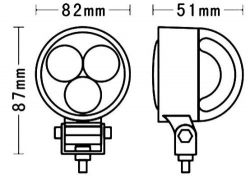 Pracovní světlo LED 10-30V/9W - rozptylné