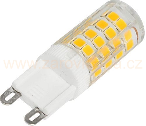 LED žárovka G9, 51x SMD2835, 230V/3,5W, teplá bílá