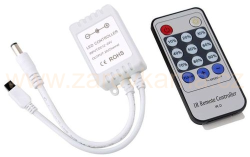 Ovladač LED pásků 12V/6A , IR D.O. 14 tlačítek