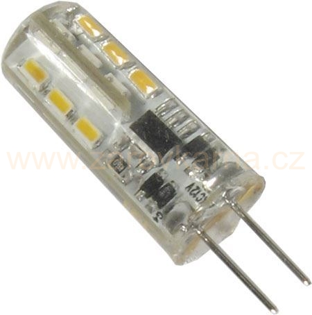 Žárovka LED G4 teplá bílá, 12V/1,6W, 24x SMD3014, silikonový obal
