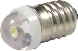 Žárovka LED E10 bílá 12V / 0,3W