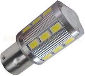 Žárovka LED BaY15D 10-30V/5W červená, brzdová/obrysová