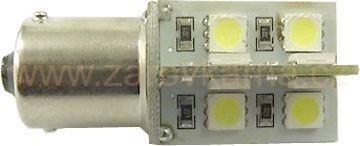 Žárovka LED Ba15S 12V bílá, CAN-BUS, 16xSMD5050