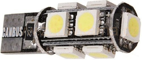 Žárovka LED T10 12V bílá, CAN-BUS, 9xSMD5050