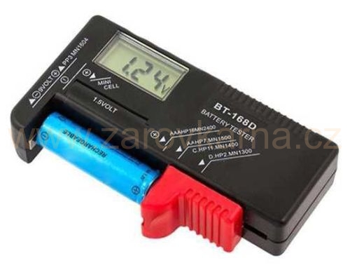 Tester baterií - AAA, AA, C, D, 9V a knoflíkových 1,5V