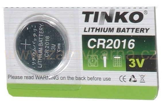 Baterie TINKO CR2016 3V lithiová, 1ks